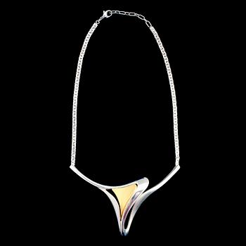 COLLIER, silver, modern design. Vikt ca 37 gram.