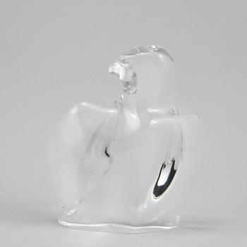 SKULPTUR, glas, Olle Alberius, Orrefors, signerad.