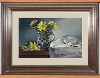 KATHY LONG, pastell, signerad.
