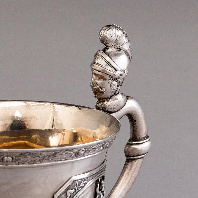 PETER MÖLLER, STOP, silver, empire, S:t Petersburg 1826, kontrollmästarstämpel Mikhail Mikhailovich Karpinsky.