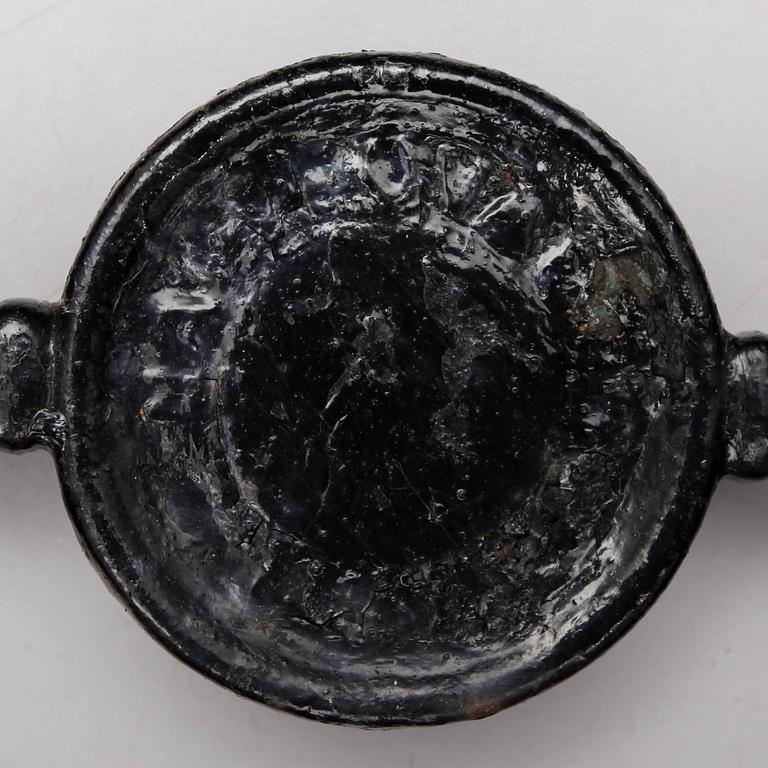 SOFFGAVLAR, 2 st, gjutjärn, Folke Bensow, Näfvekvarn nr 3.