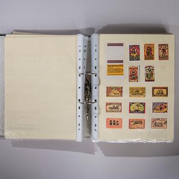 TÄNDSTICKSETIKETTER, ca 1700 st, finska, 1900-tal.