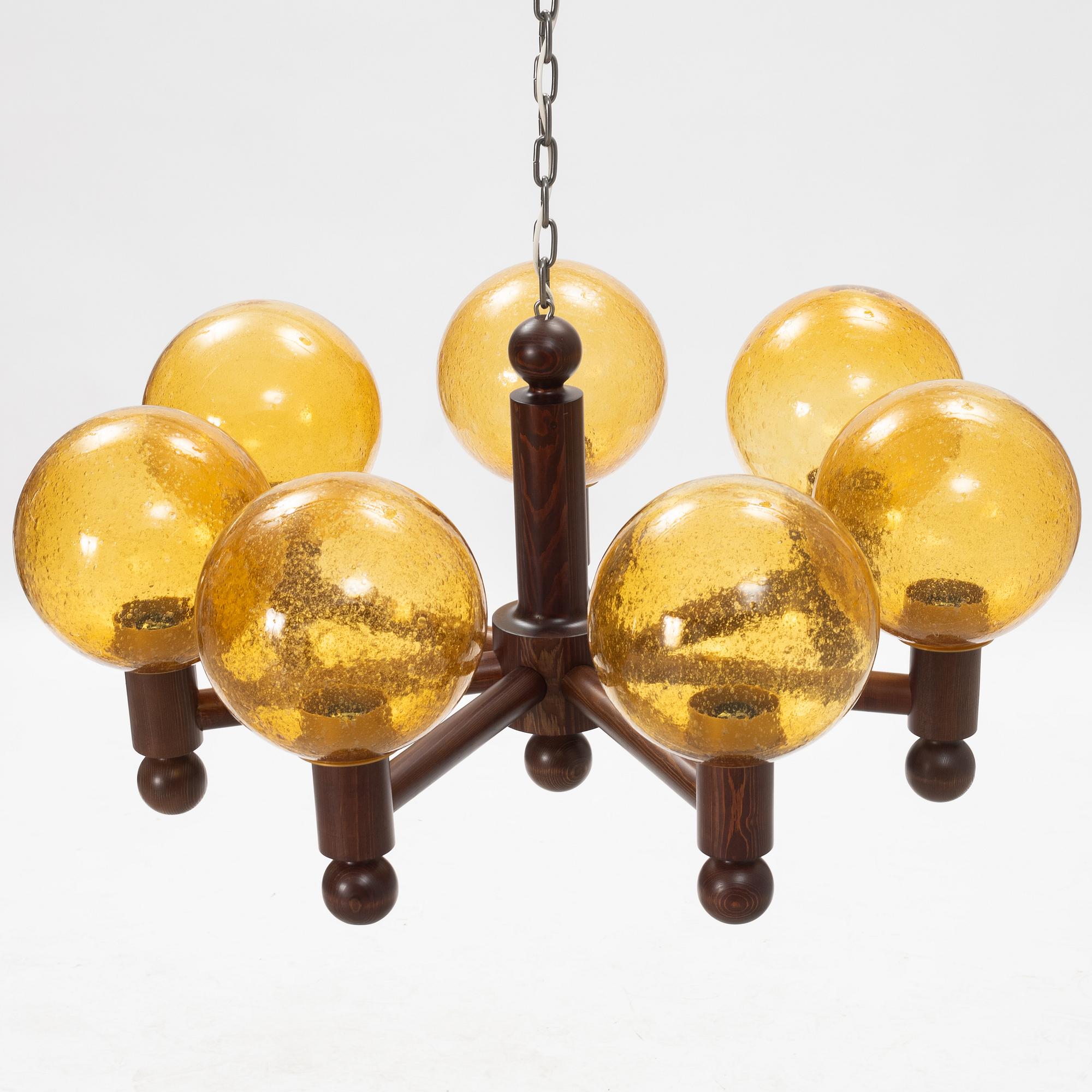 A large ceiling light, Luxus, 1970s.