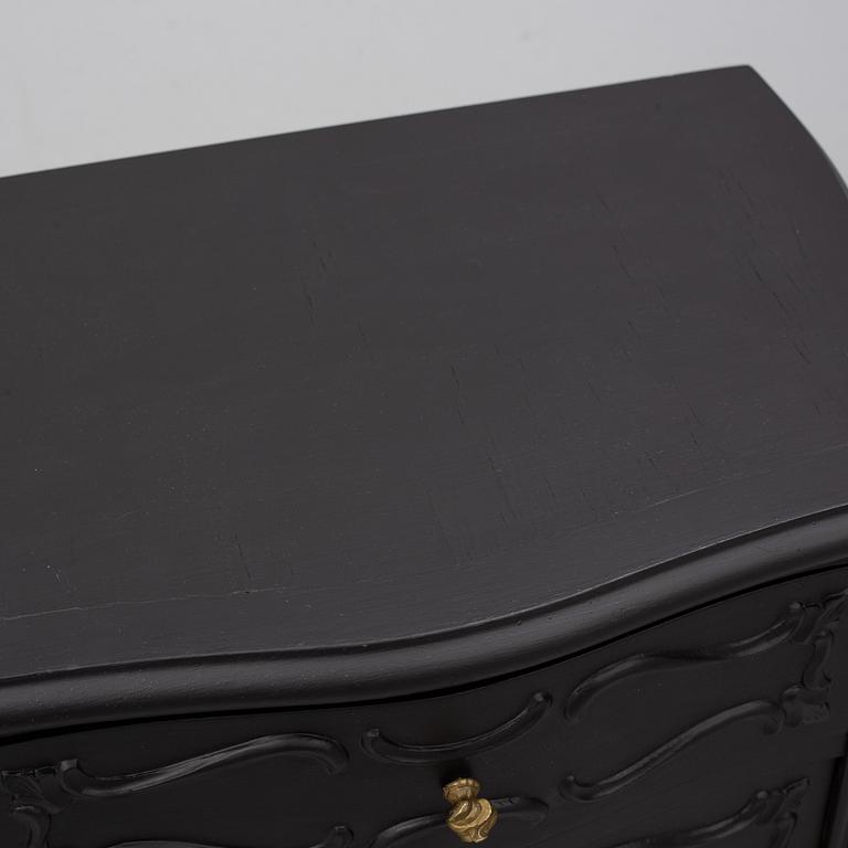 BEDSIDE TABLES, a pair, rococo-style, second half of the 20th century.