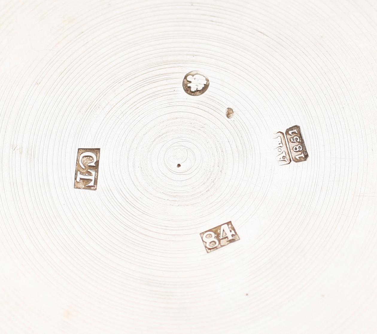 BÄGARE, silver, Carl Tegelsten, St Petersburg 1851. Vikt ca 113 gram.