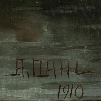 ANSHELM DAHL, olja på duk, signerad och daterad 1910.