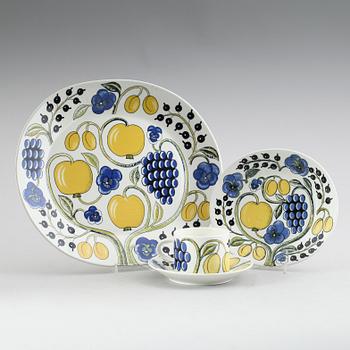 SERVISDELAR, porslin, "Paratiisi", Birger Kaikpiainen, Arabia.
