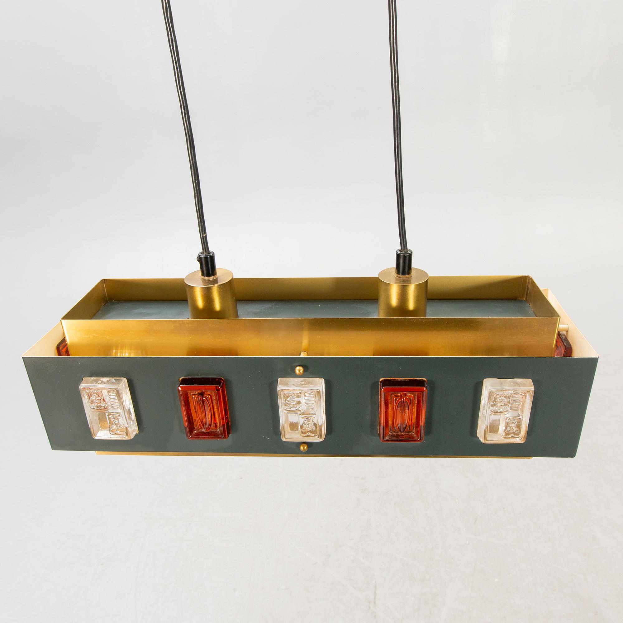 An Einar Bäckström ceiling pendant later part of the 20th century.