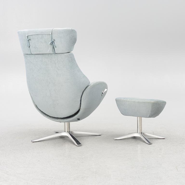 Jahn Aaamod, fåtölj med fotpall, Globe, Conform.