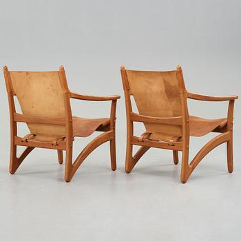 Arne Vodder, attributed to, a pair of easy chairs for Kircodan Denmark.