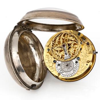 FICKUR, silver, Ernst, Stockholm, sekelskiftet 1900. Tot vikt ca 131,2 gram.