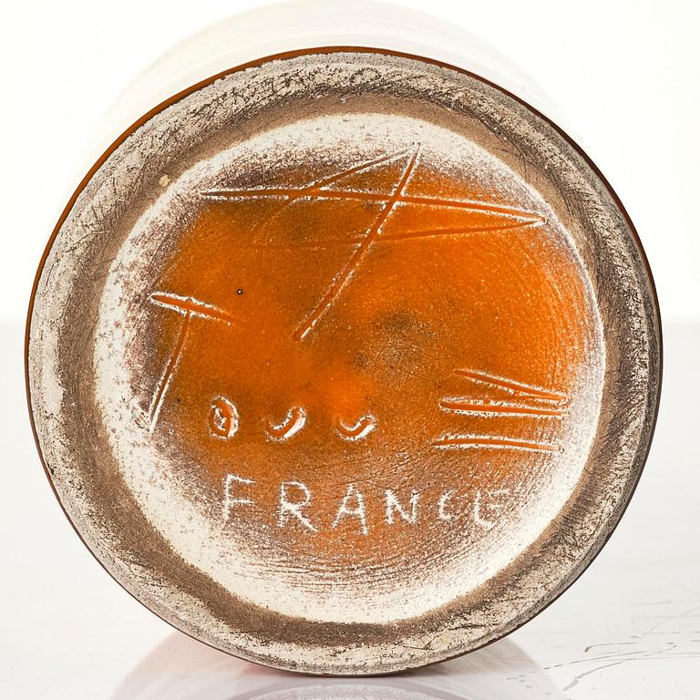 Georges Jouve, vaser, två stycken, "Cylindre", glaserad keramik, Frankrike, 1950-tal.