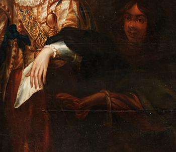 Jan Cossiers Follower of, Young gentleman, told his fortune and robbed.