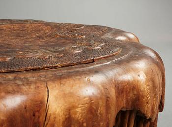 Knut Fjaestad, A Knut Fjaestad Art Nouveau sculptured pine table, Sweden ca 1900.