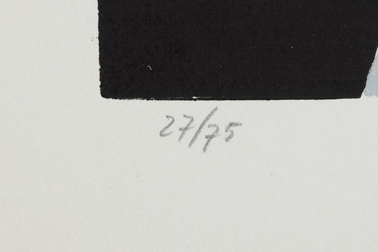 Silvano Bozzolini, lithograp in colours, signed and numbered 27/75.