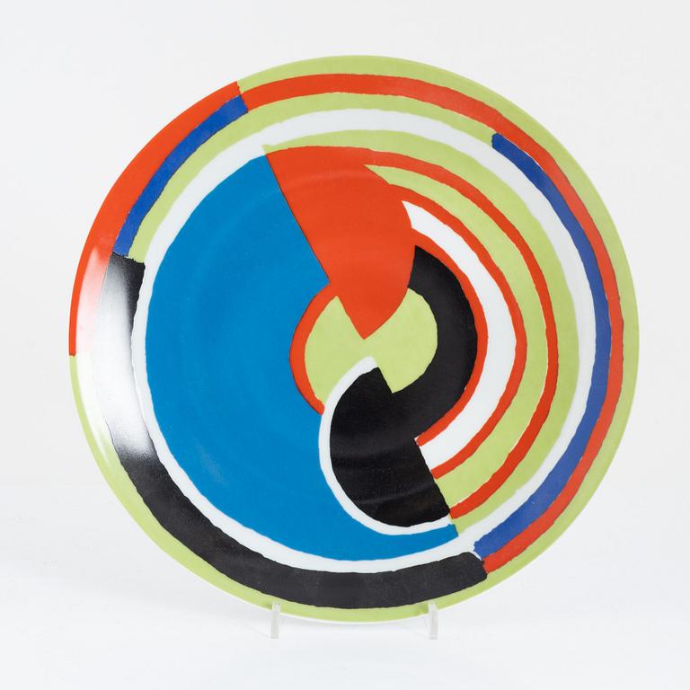 Sonia Delaunay, fat, porslin, "Signal", Limoges för Artcurial, signerad och numrerad 515/900.