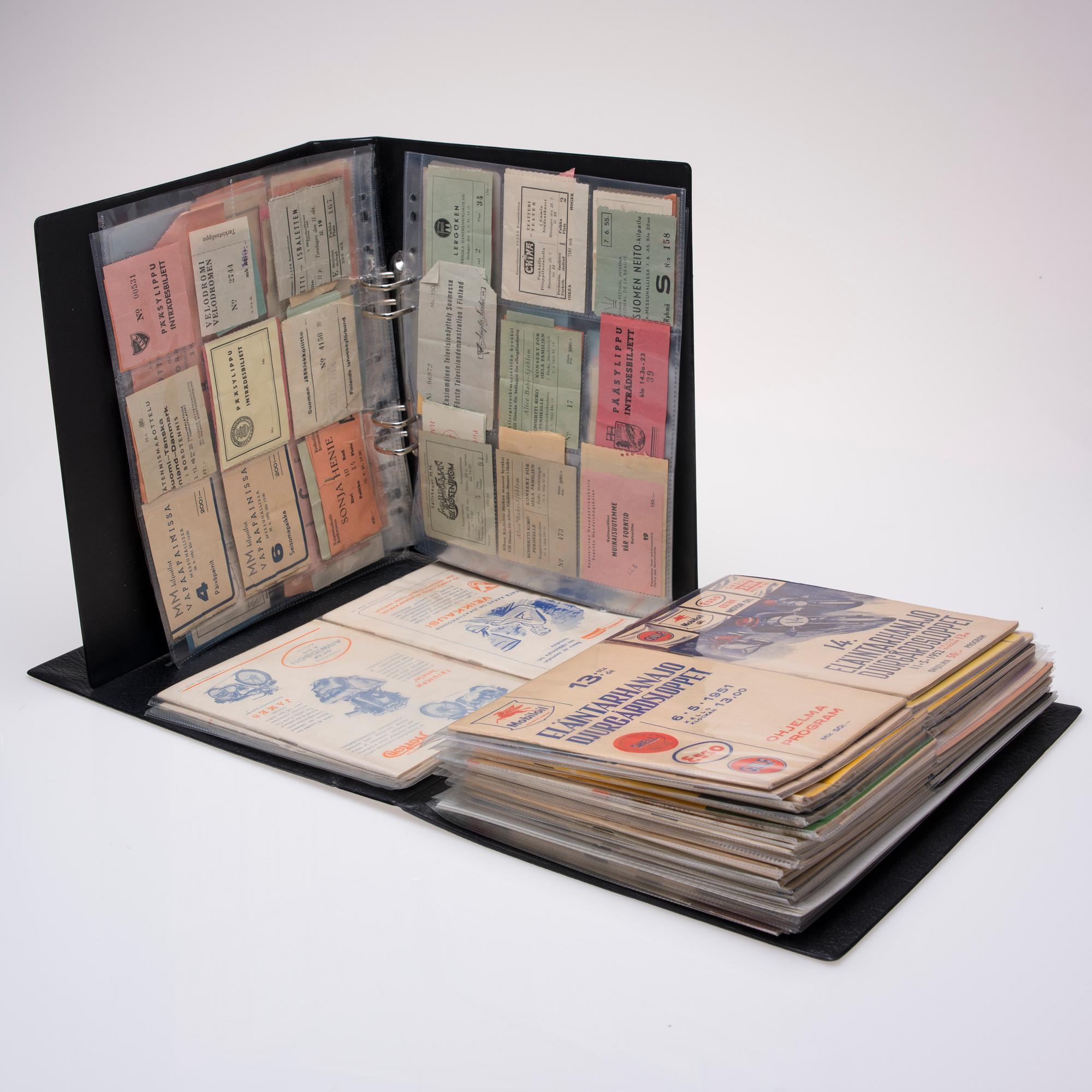 SPORTTIDNINGAR, INTRÄDESBILJETTER, PROGRAMBLAD,  1948-1960-tal, inkl från Olympiska Sommarspelen i Helsingfors 1952.