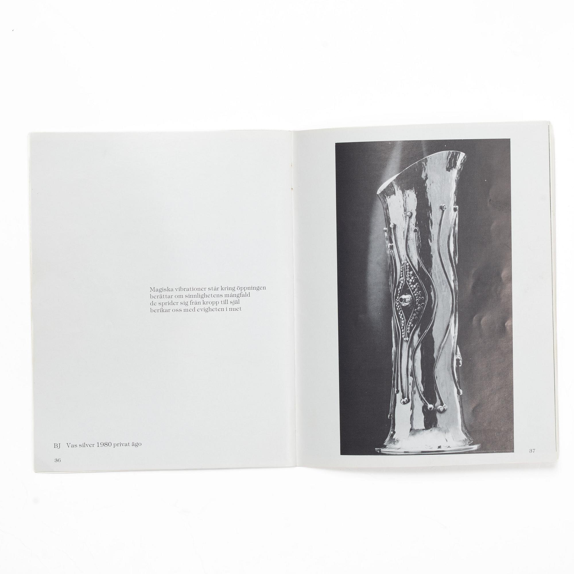 Bernd Janusch, Vase, sterling silver, Rosa Taikon Janusch, Stockholm, 1980.