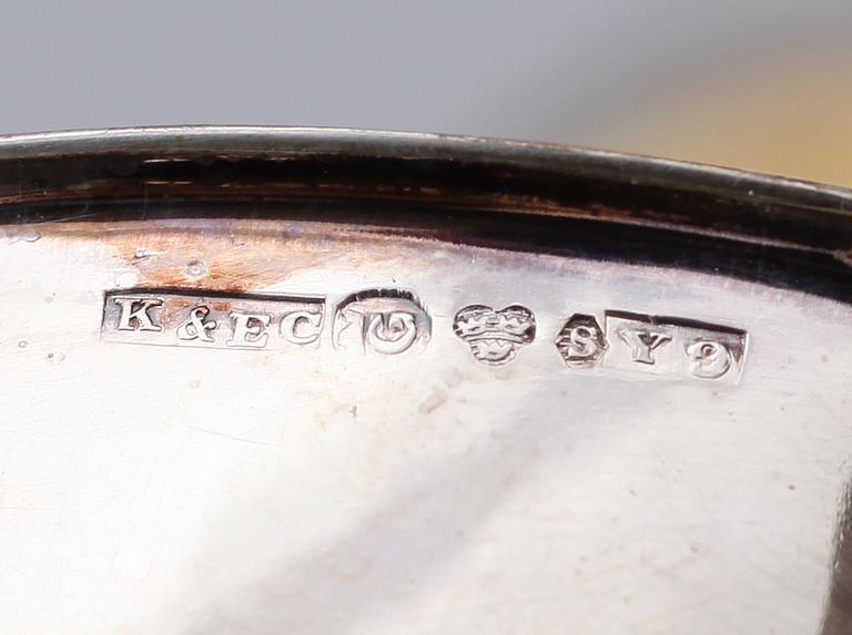 PUNCHMUGGAR, 6 st, silver, 1973. Vikt ca 189 g.