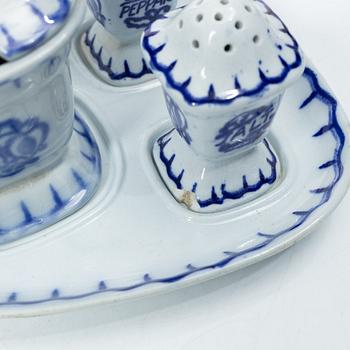Wilhelm Kåge, 35 pieces of a 'Liljeblå' service, Gustafsberg, Sweden, 1918-1936.