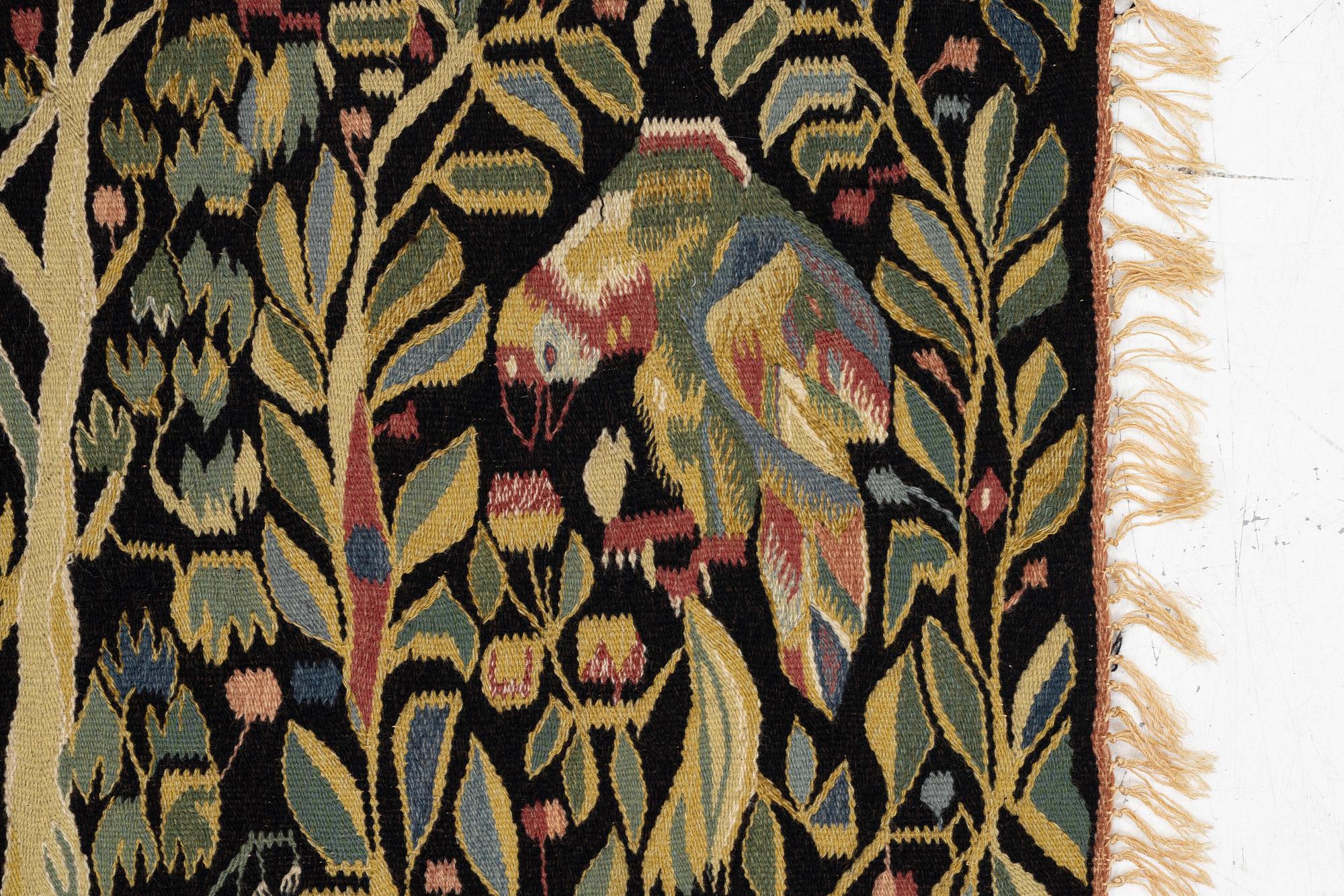 A sled cushion, Skåne, early 20th century, c. 144 x 57 cm.