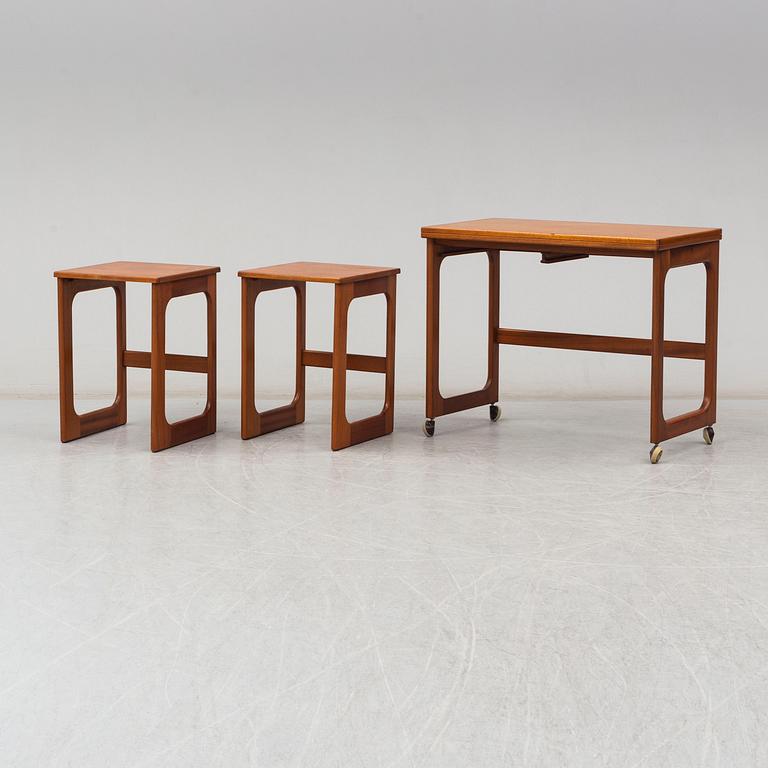 A three piece nest table by McIntosh, England.