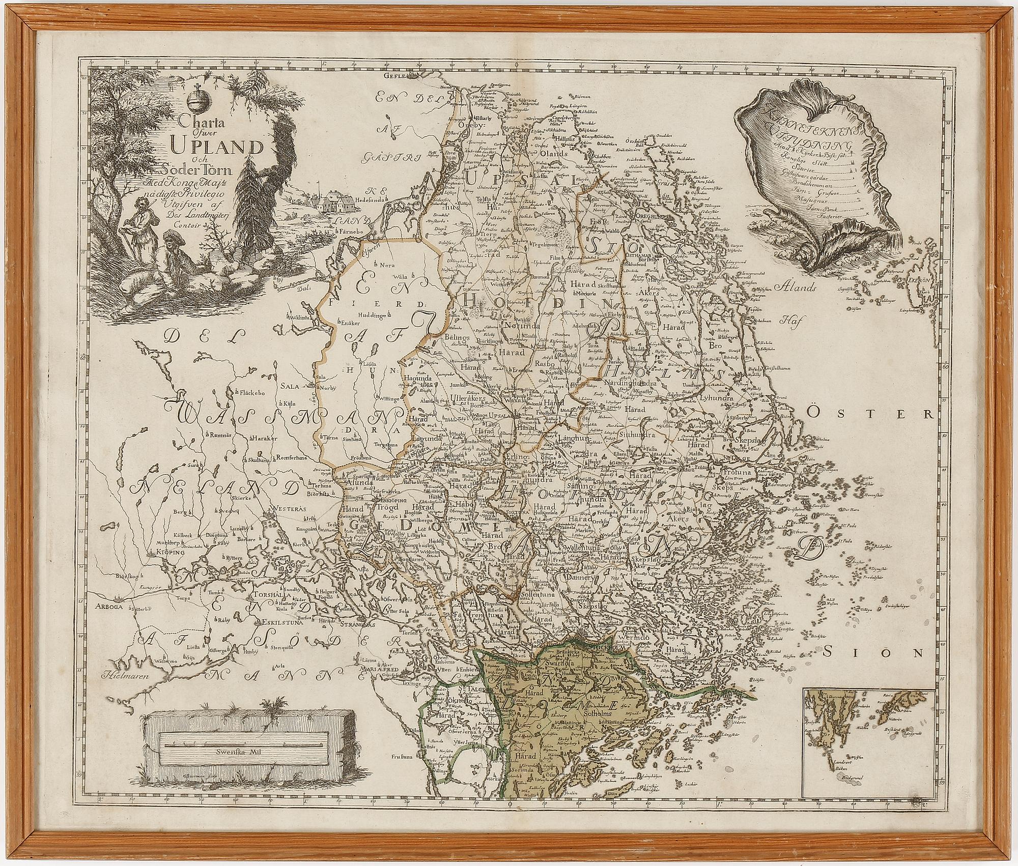 KARTA, Upland och Söder Torn 1700/1800-tals.