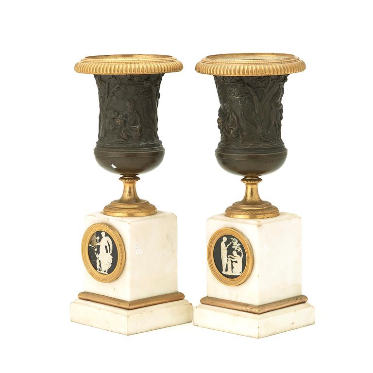 A pair of Louis XVI late 18th century urns.