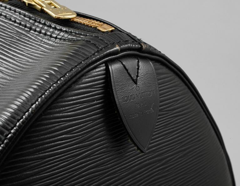 VÄSKA, "Keepall 55 Epi Black", Louis Vuitton,