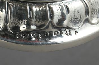 BÄGARE, silver, GAB, Stockholm, 1944. Vikt ca 182 gram.