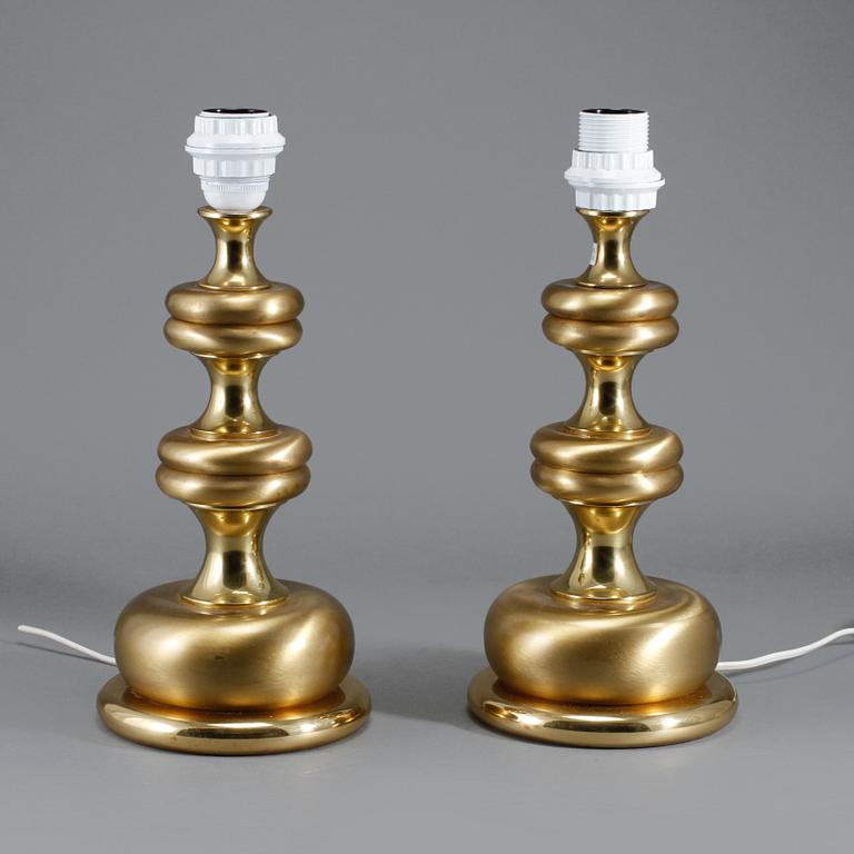 BORDSLAMPOR, ett par, 1900-talets andra hälft.