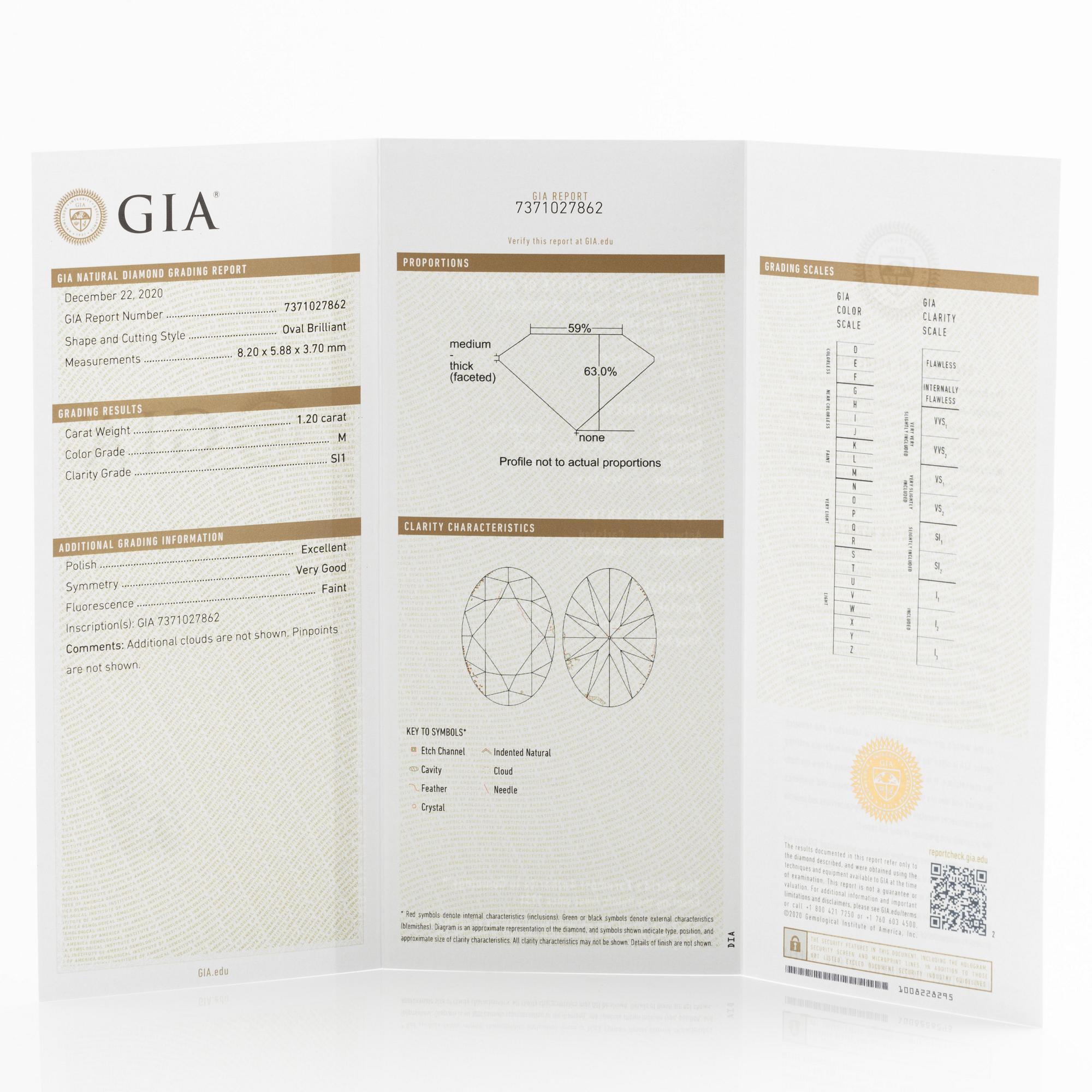 Ring with oval diamond and brilliant-cut diamonds. Accompanied by GIA report.