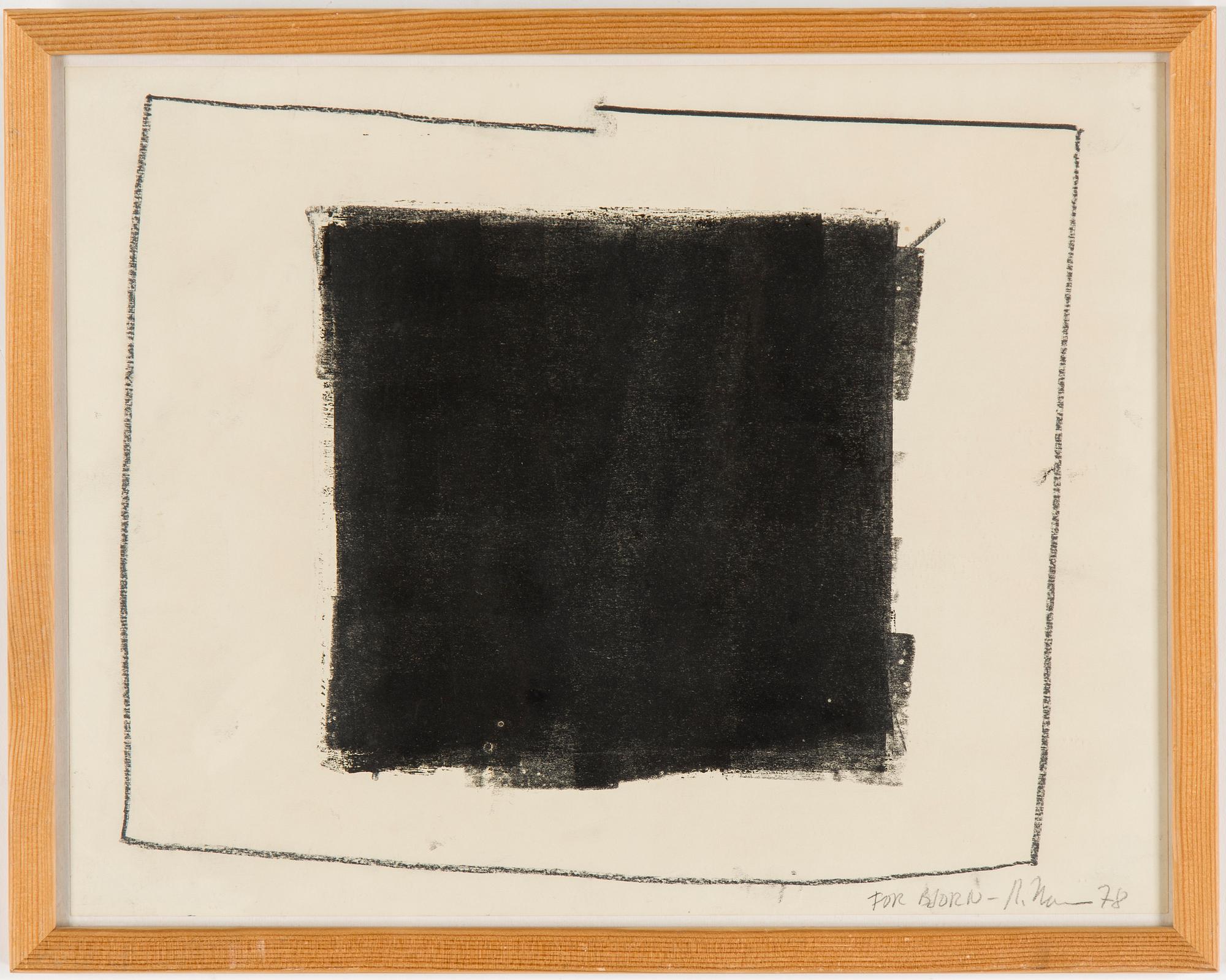 RICHARD NONAS, pencil on paper, signed with dedication and dated -78.