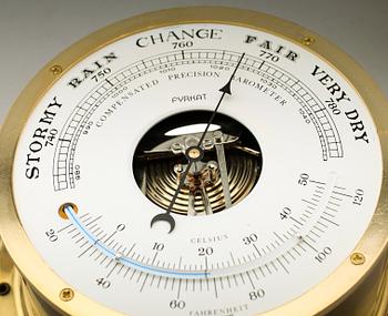 SKEPPSBAROMETER OCH KLOCKA, Fyrkat, 1900-talets andra hälft.