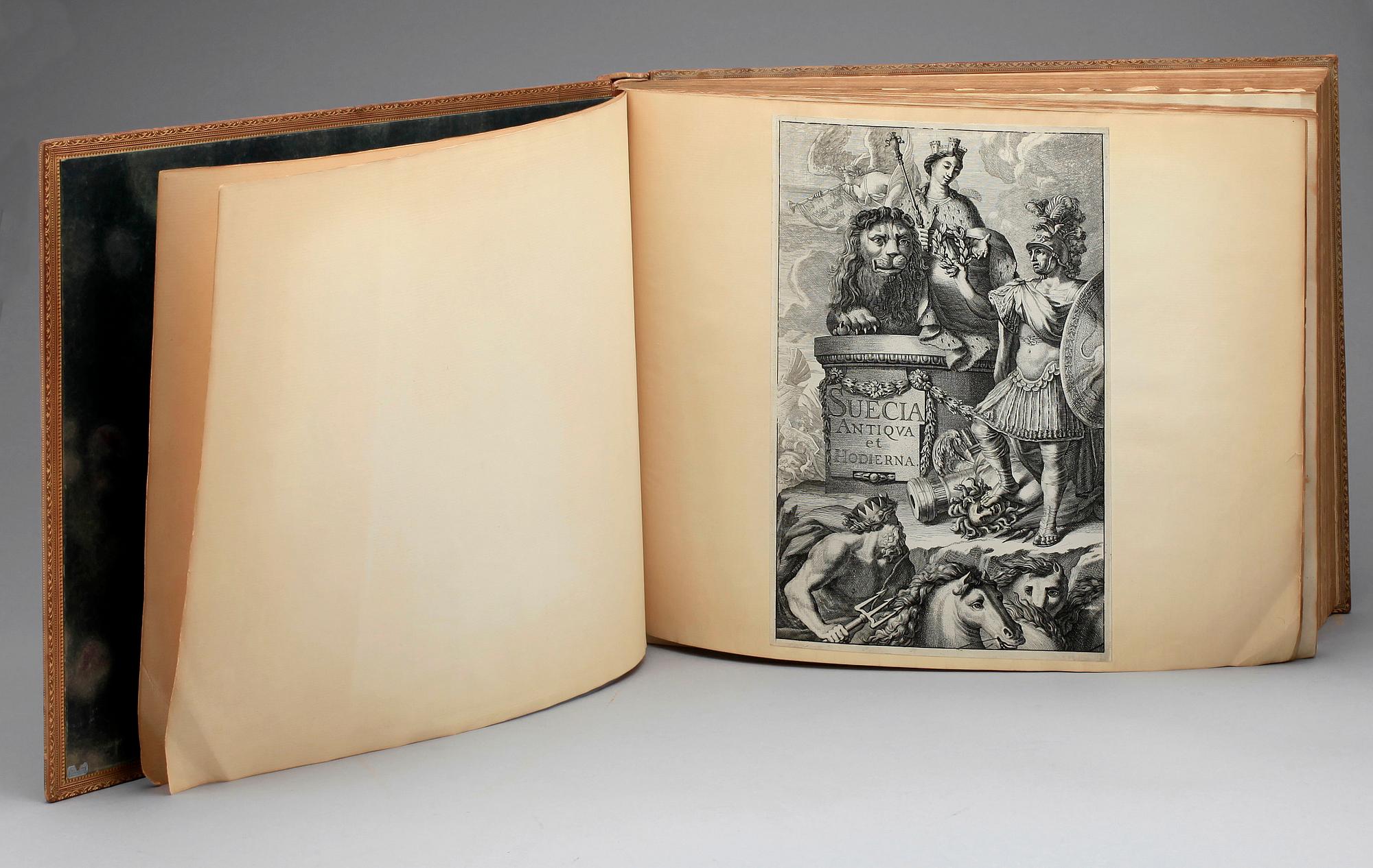 BOK, "Suecia Antiqua et Hodierna", Erik Dahlberg, Stockholm,tidigt 1900-tal.
