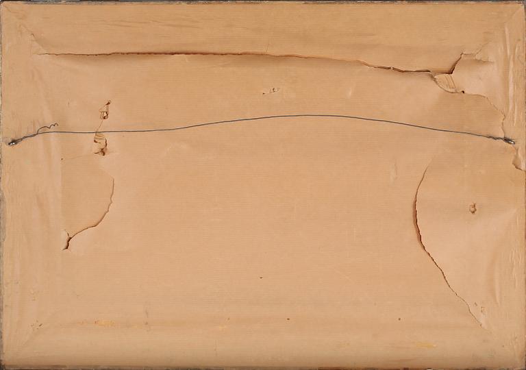 OKÄND KONSTNÄR, olja på pannå, otydligt signerad samt daterad 1879.