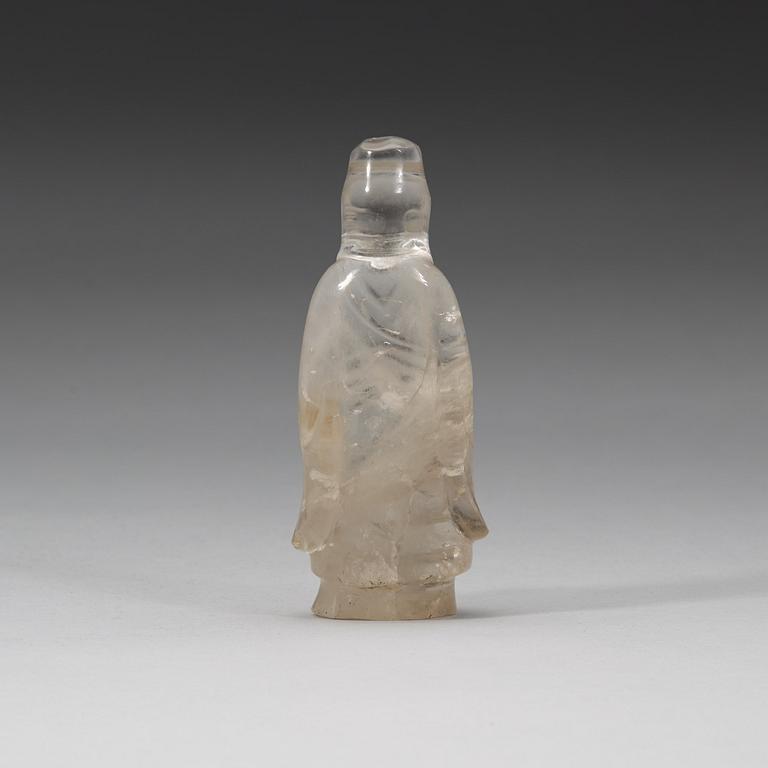 A rock chrystal figure, Qing dynasty (1644-1912).