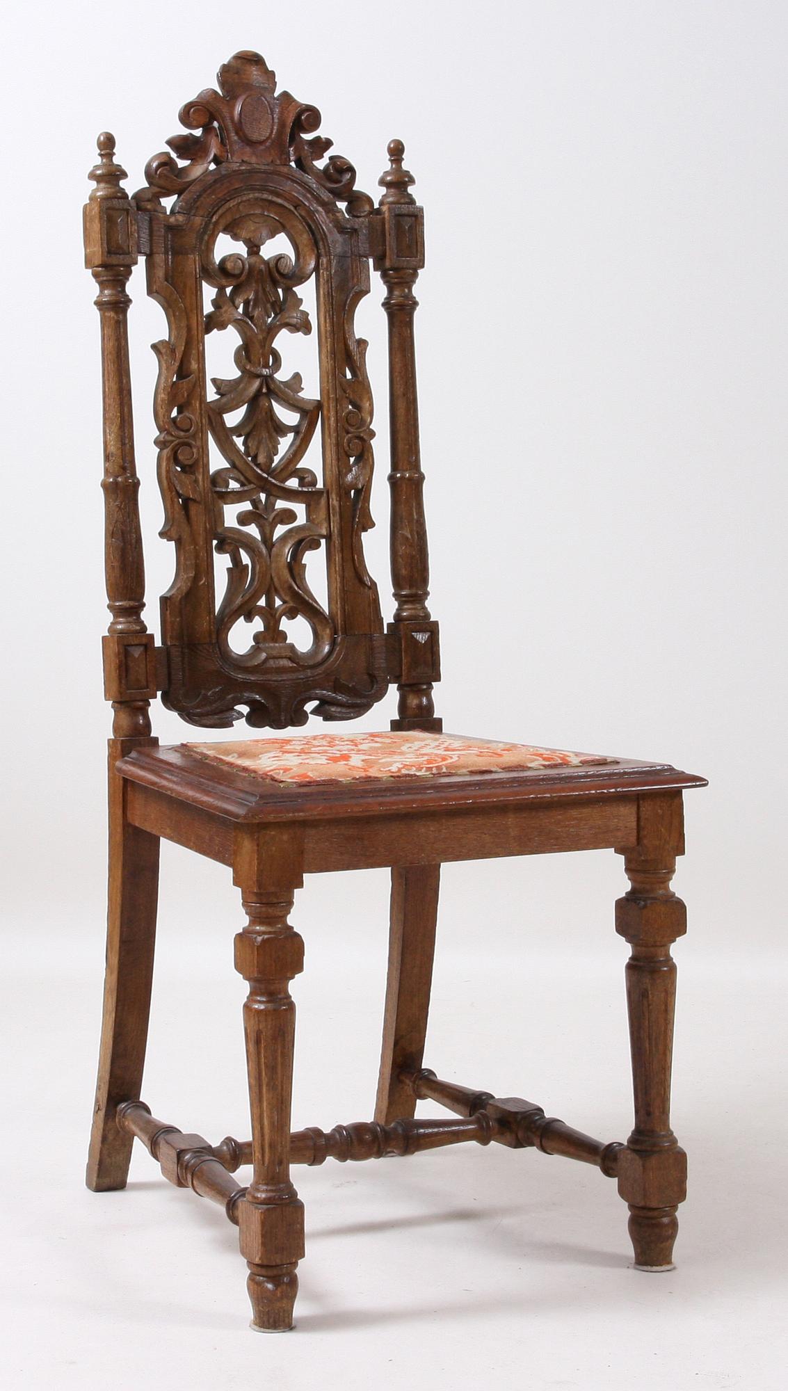STOLAR, 8 st, nyrenässans, 1800/1900-tal.