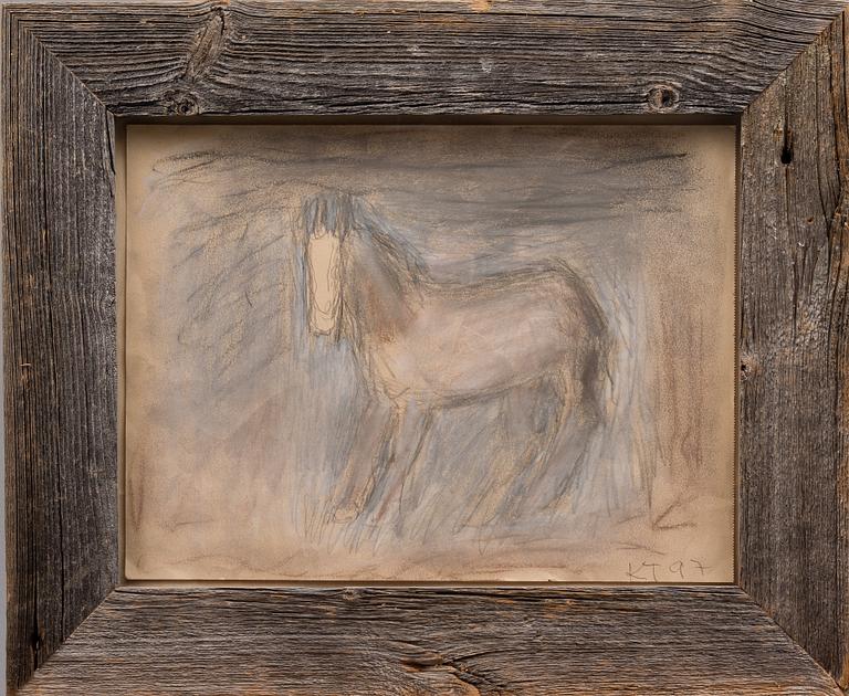 KAIN TAPPER, blandteknik på papper, signerad KT och daterad 97.