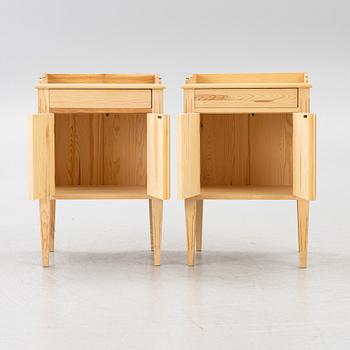 Bedside tables, a pair, Gustavian style, contemporary manufacture.