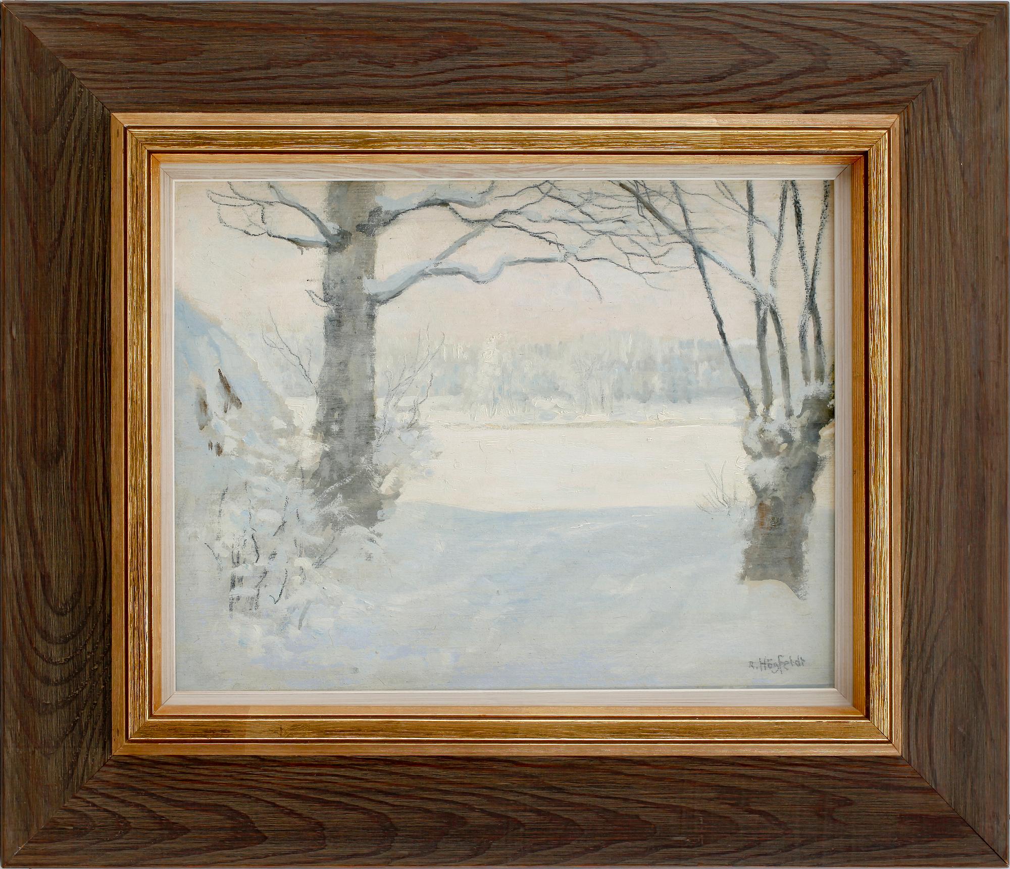 ROBERT HÖGFELDT, olja på pannå. Sign.