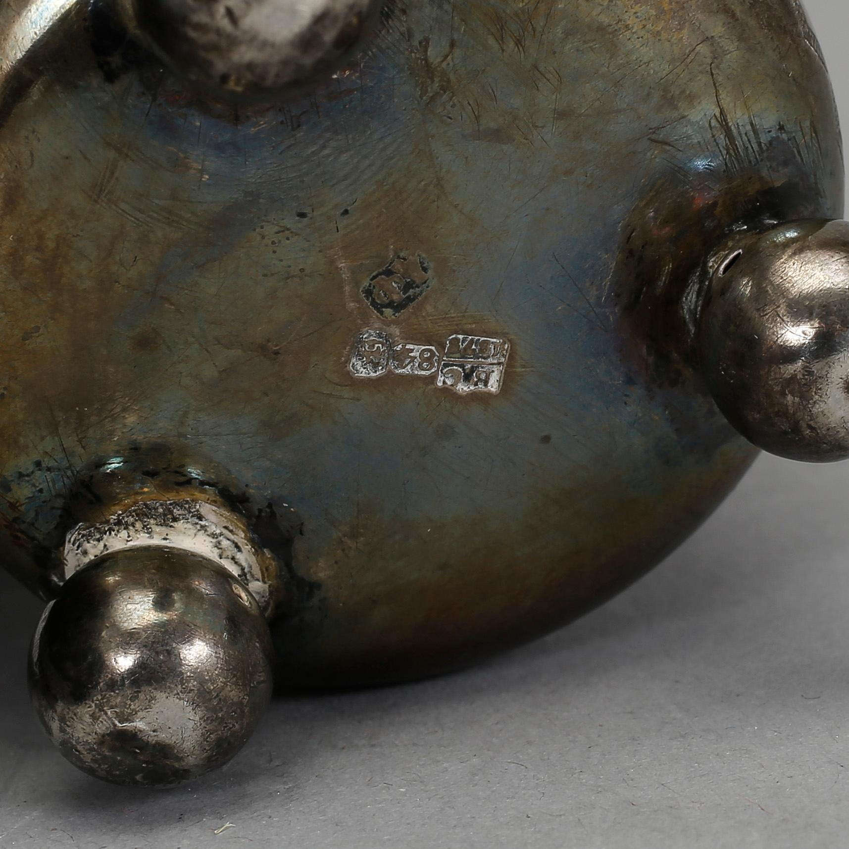BÄGARE, silver, Moskva, 1878. Vikt ca 90 gram.