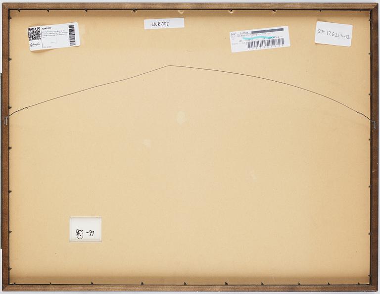 Ulf Rahmberg, mixed media on paper, signed and dated -79 on verso.