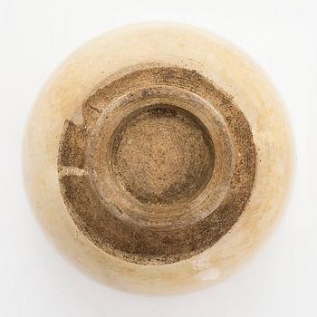 A creme glazed bowl, presumably Song/Yuan dynasty.