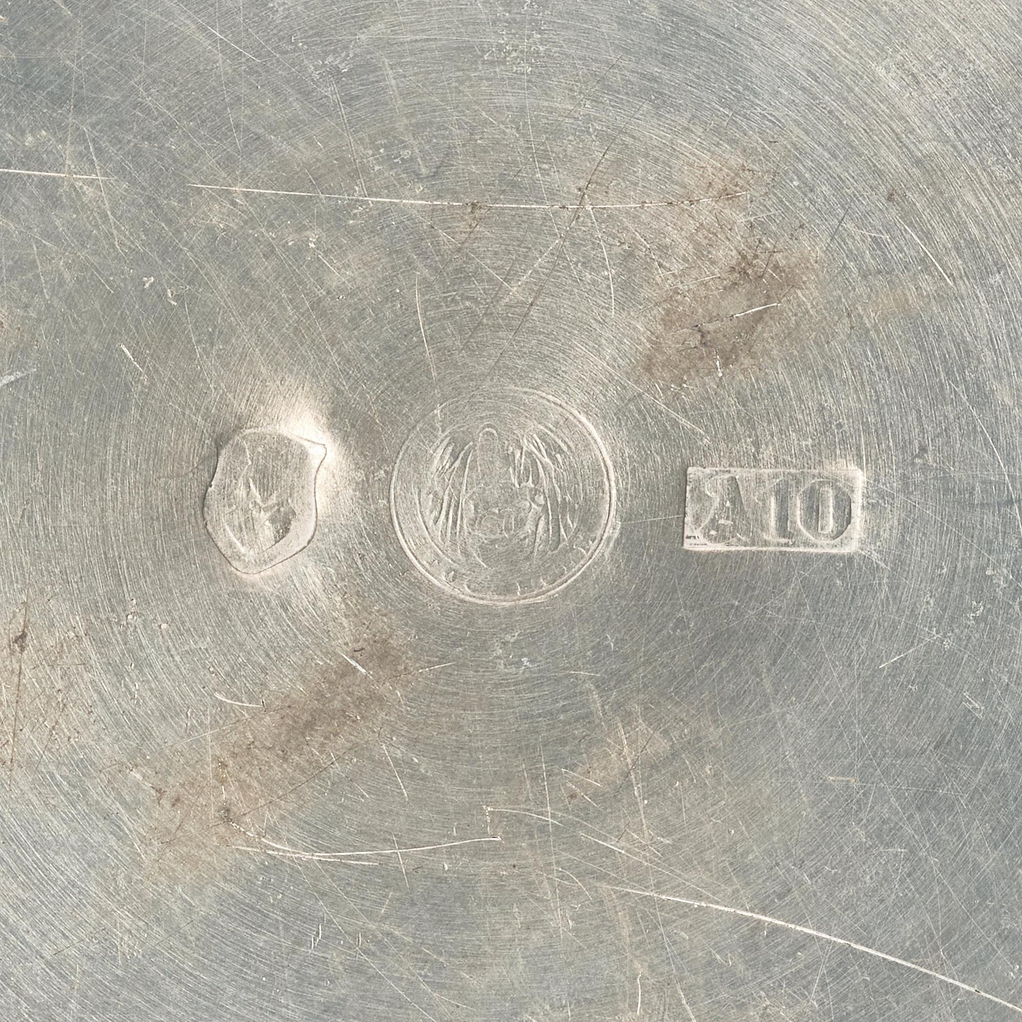 Firma Svenskt Tenn, a pair of pewter coasters, Stockholm 1975.