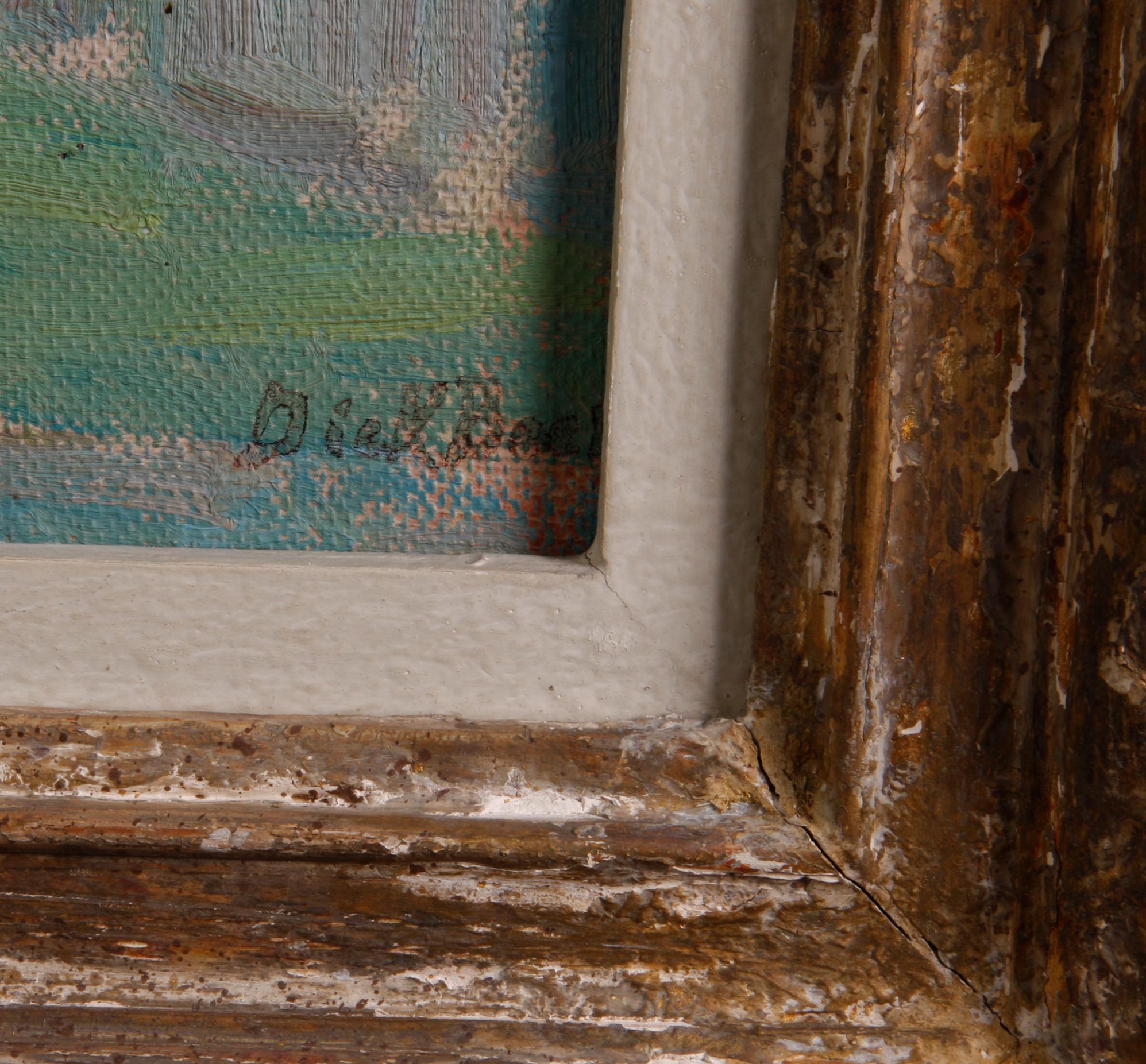 BEER, DICK. Olja på pannå, sign.