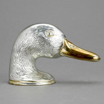FLASKÖPPNARE, metall, "Ducky", Paris, inköpt på firma Svenskt Tenn, 1900-talets andra hälft.