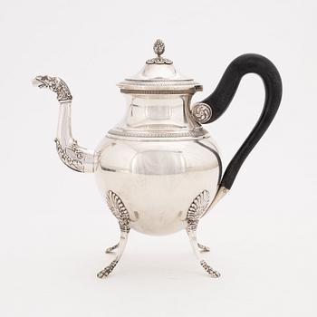 A Silver 800 Empire Style Coffee Pot, 20th century.