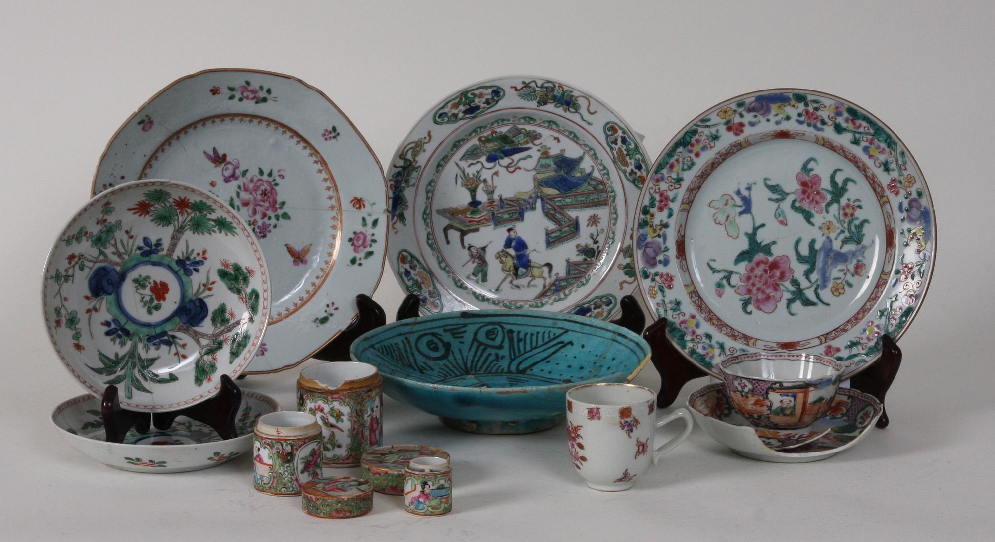 PARTI PORSLIN, orientaliskt, 10 delar.