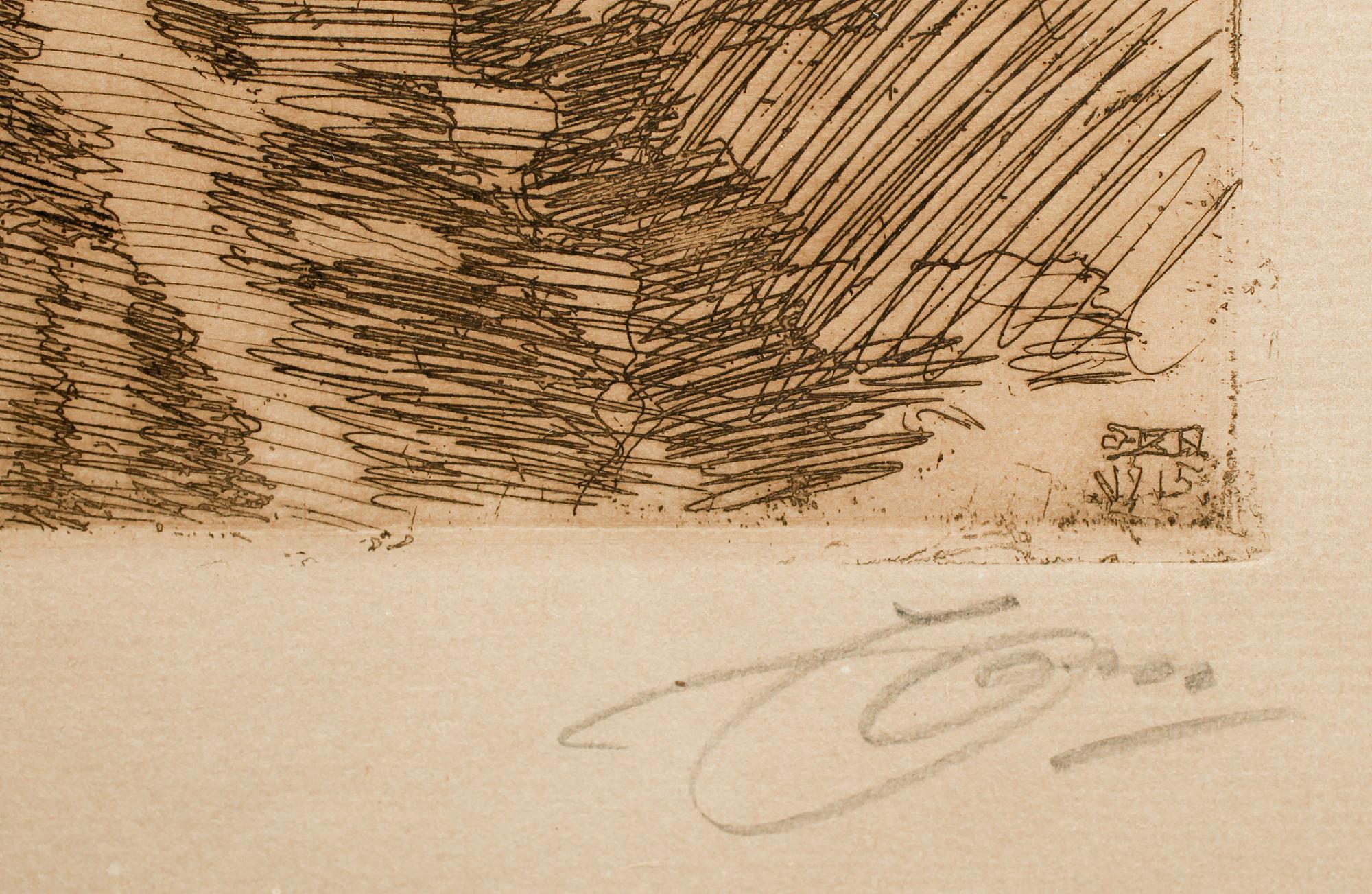 ANDERS ZORN, Etsning, sign.